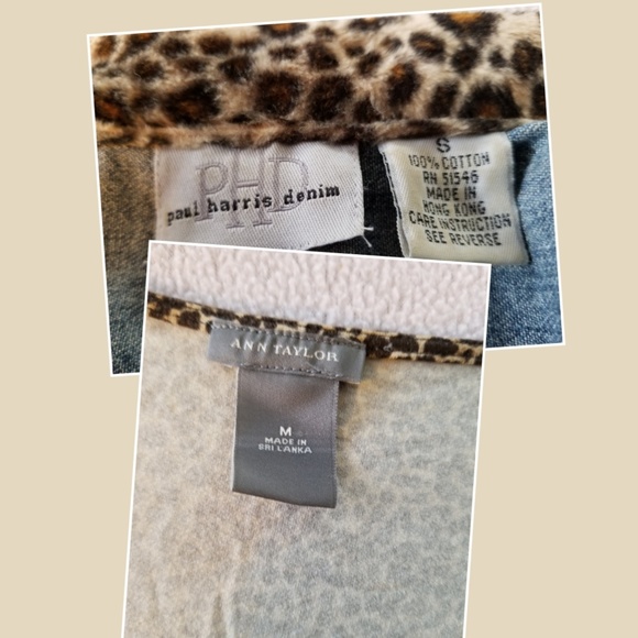 Ann Taylor top M, Paul Harris denim vest S - Picture 6 of 6